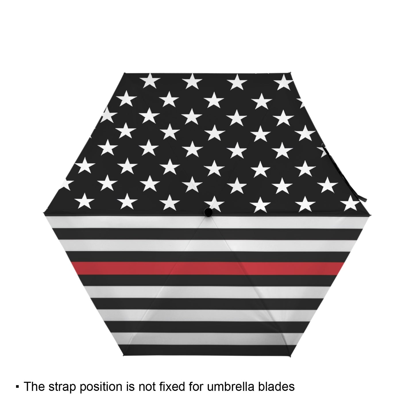 Thin Red Line Flag Inspired Mini Compact Umbrella