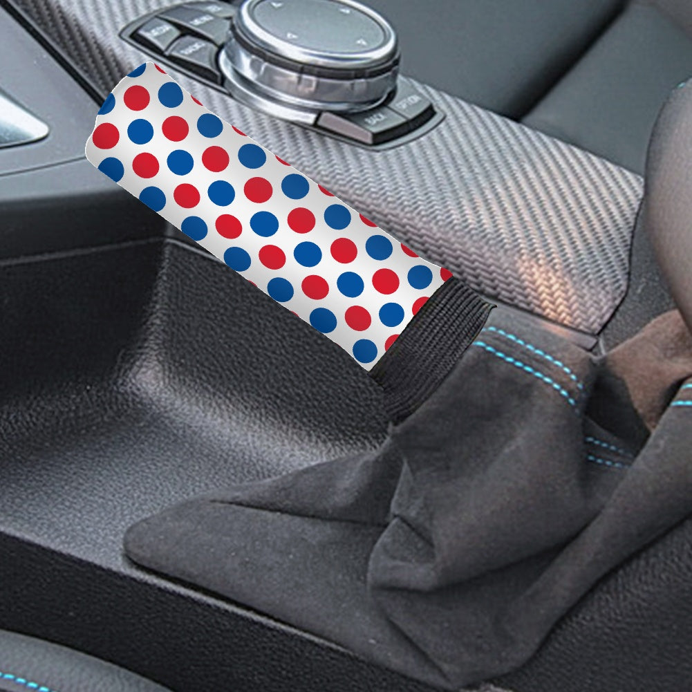 USA/American Flag Inspired Polka Dots Pattern Gear Lever Cover+Hand Brake Cover