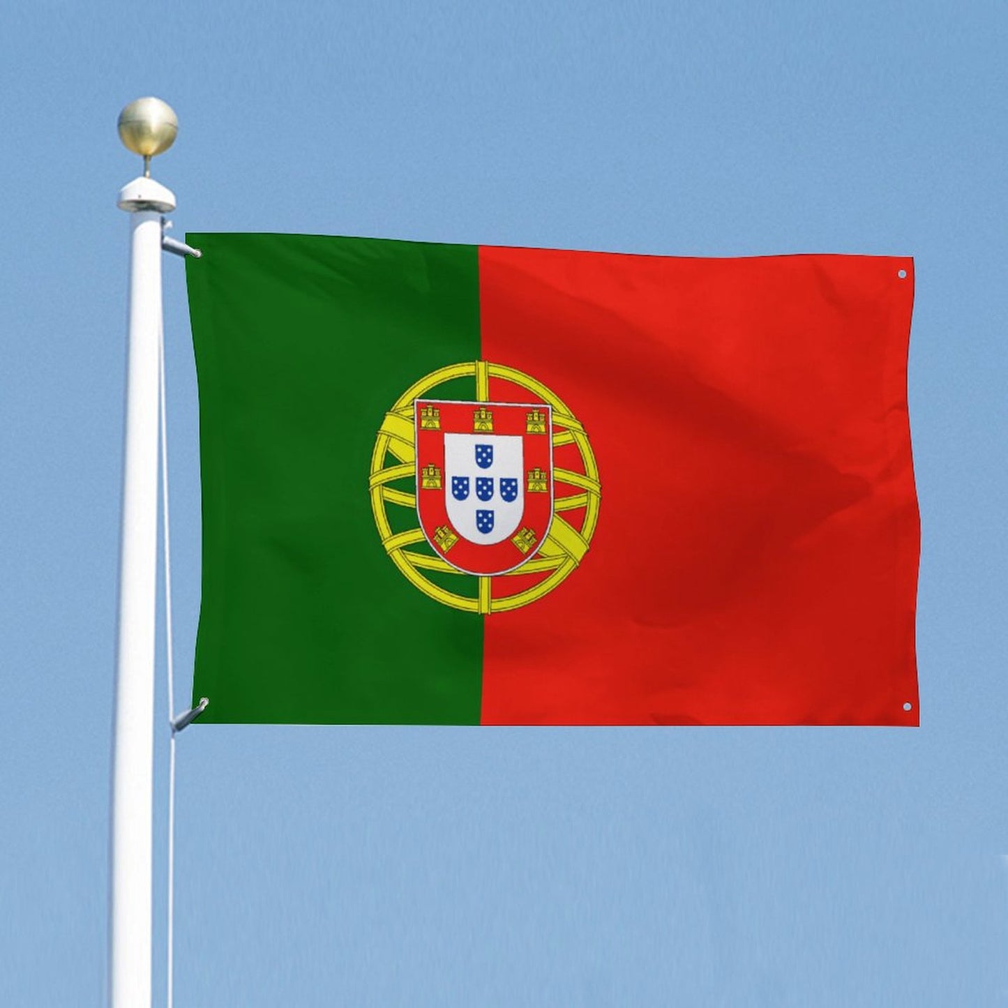 Portugal Flag Inspired Wall Mount Flag with Four Grommets (35x59 in)