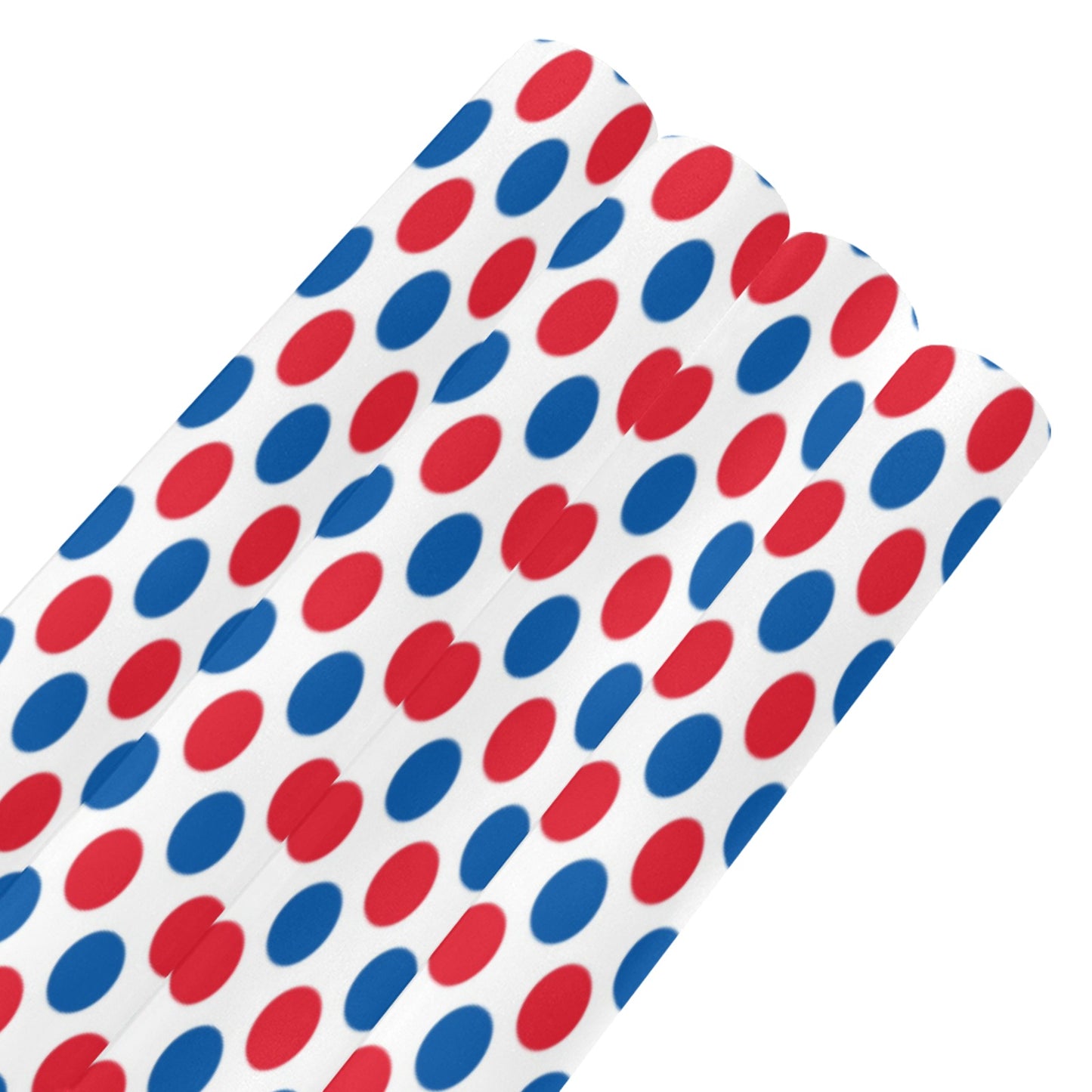 USA/American Flag Inspired Polka Dot Pattern Custom Gift Wrapping Paper 58"x 22.5" (4 Rolls)