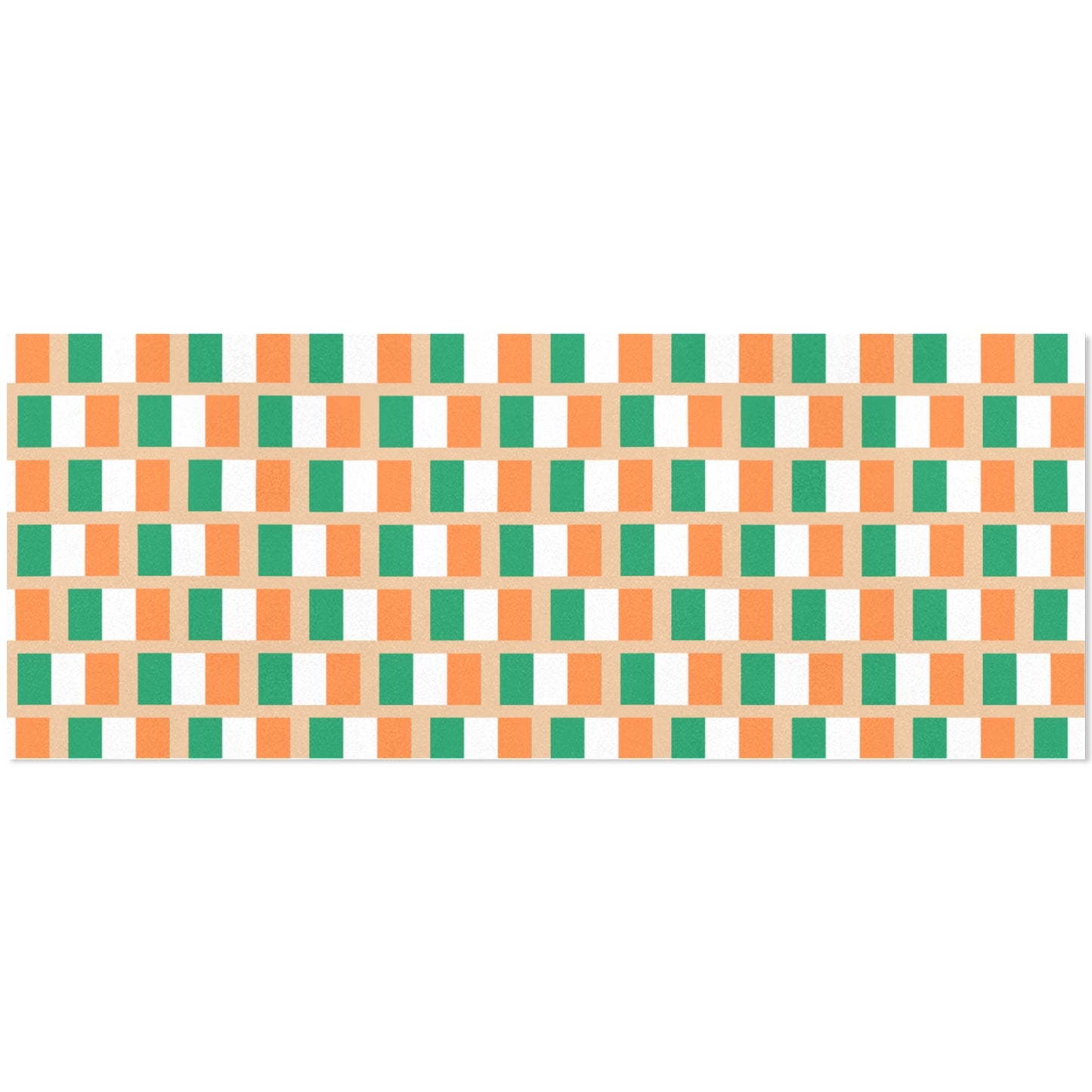 Ireland Flag Inspired Custom Gift Wrapping Paper 58"x 22.5" (4 Rolls)