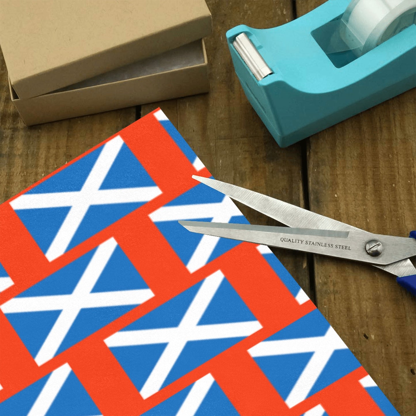 Scotland Flag Custom Gift Wrapping Paper 58"x 22.5" (4 Rolls)