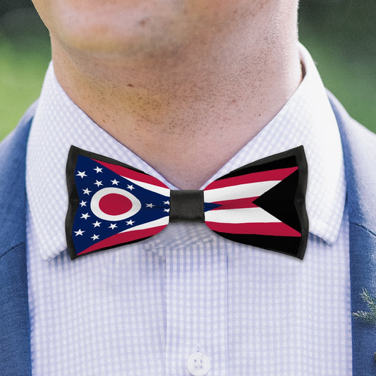 Ohio Flag Inspired Bow Tie – Stand Out Sharp and Catch Every Eye