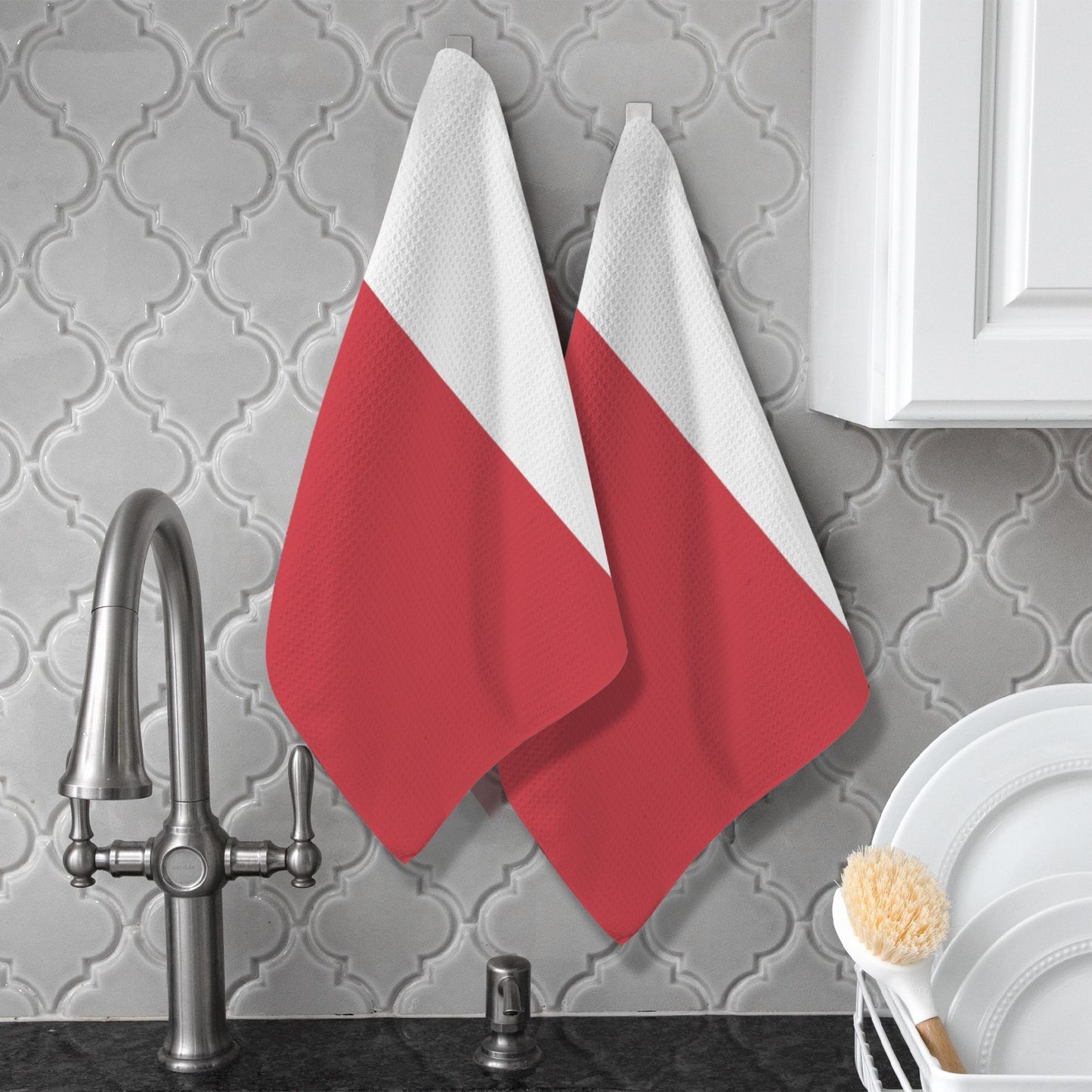 Italy Flag Inspired Kitchen Towel 40X60cm (Pack of 2) (Made in the USA)