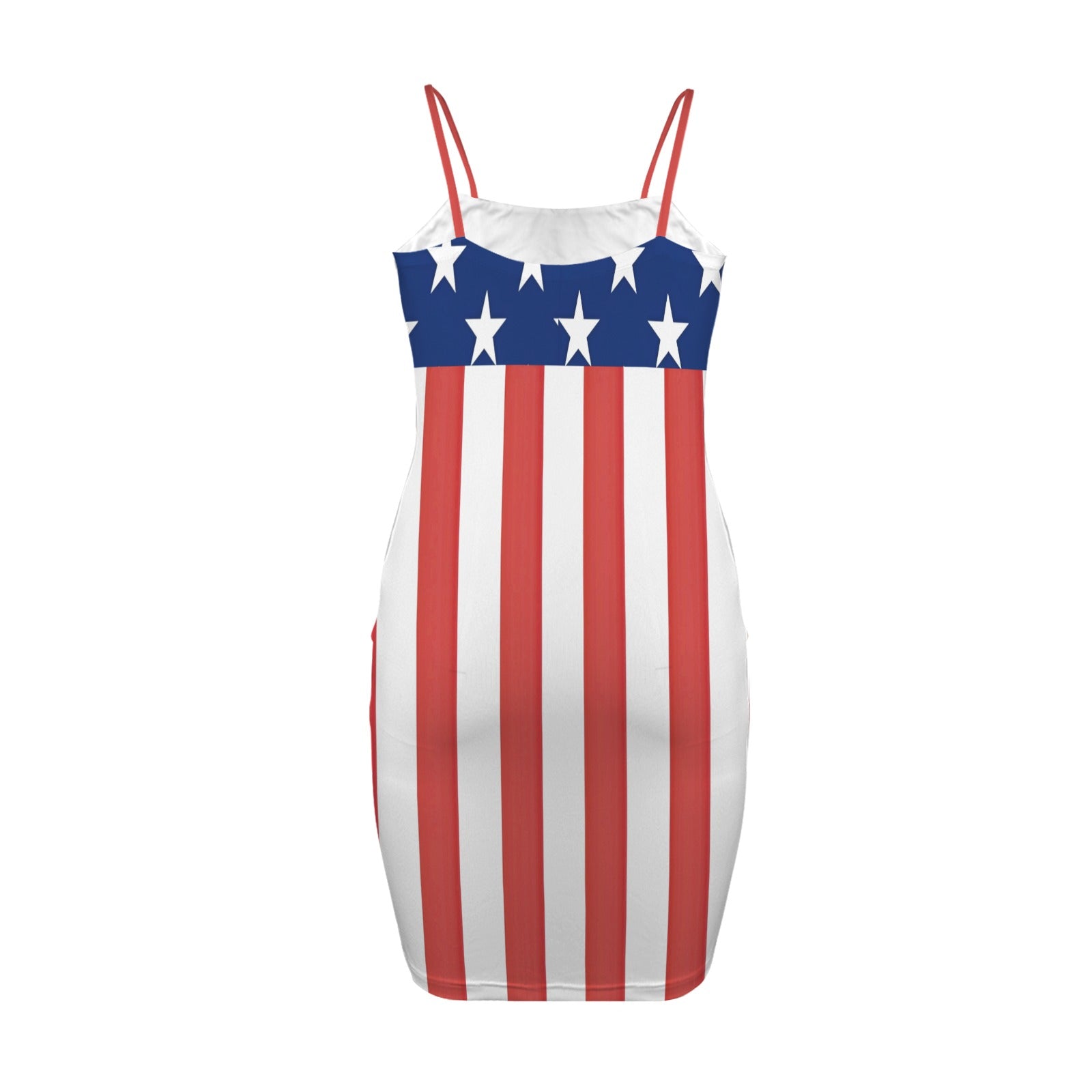 Patriotic dress with stars, stripes by [Brand], thin straps.