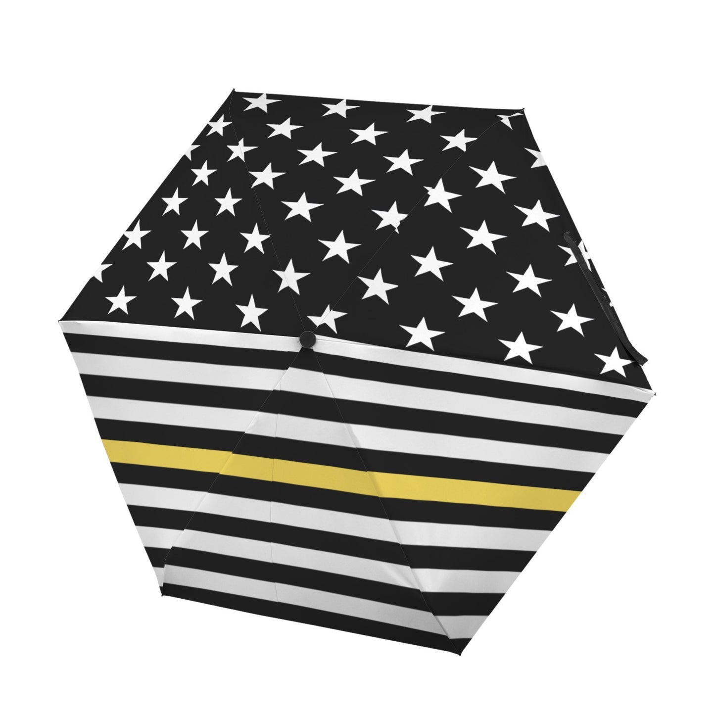 Thin Gold Line Flag Inspired Mini Compact Umbrella