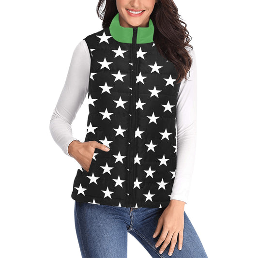Thin Green Line Flag Inspired Women's Padded Vest