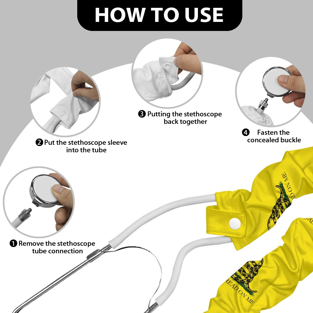 Gadsden Flag Inspired Stethoscope Protective Cover