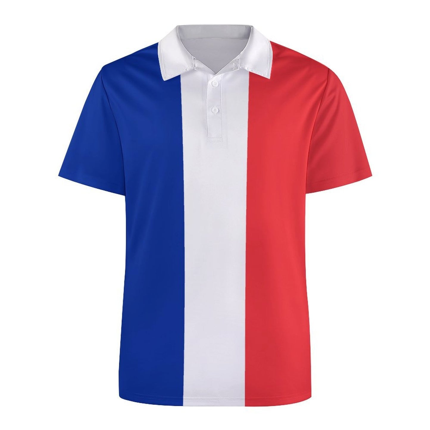 France Flag Inspired Women's Straight Fit Polo Shirt