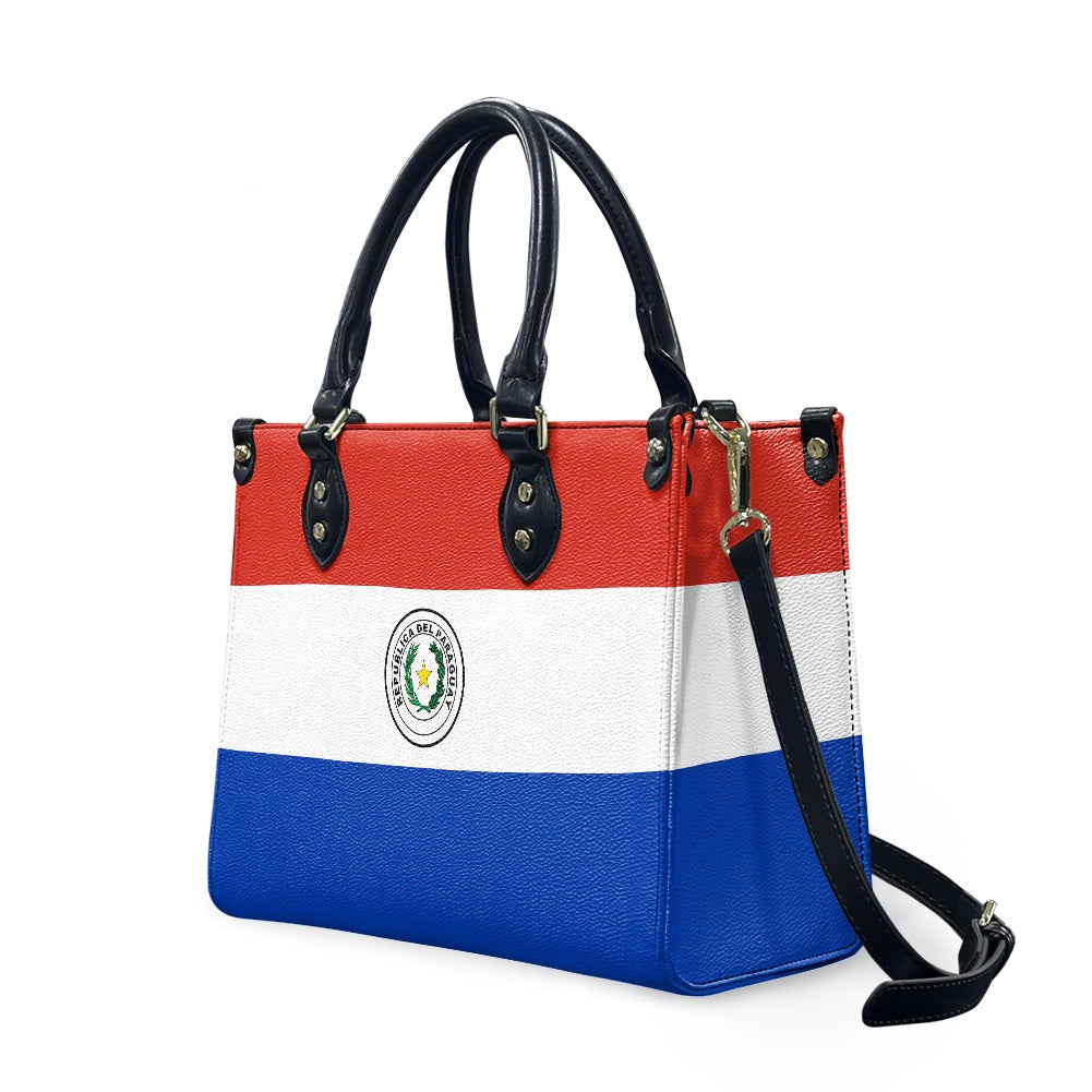 Paraguay Flag Bag With Flair Today – PU Leather Purse for Work or Play - Luv My Flag