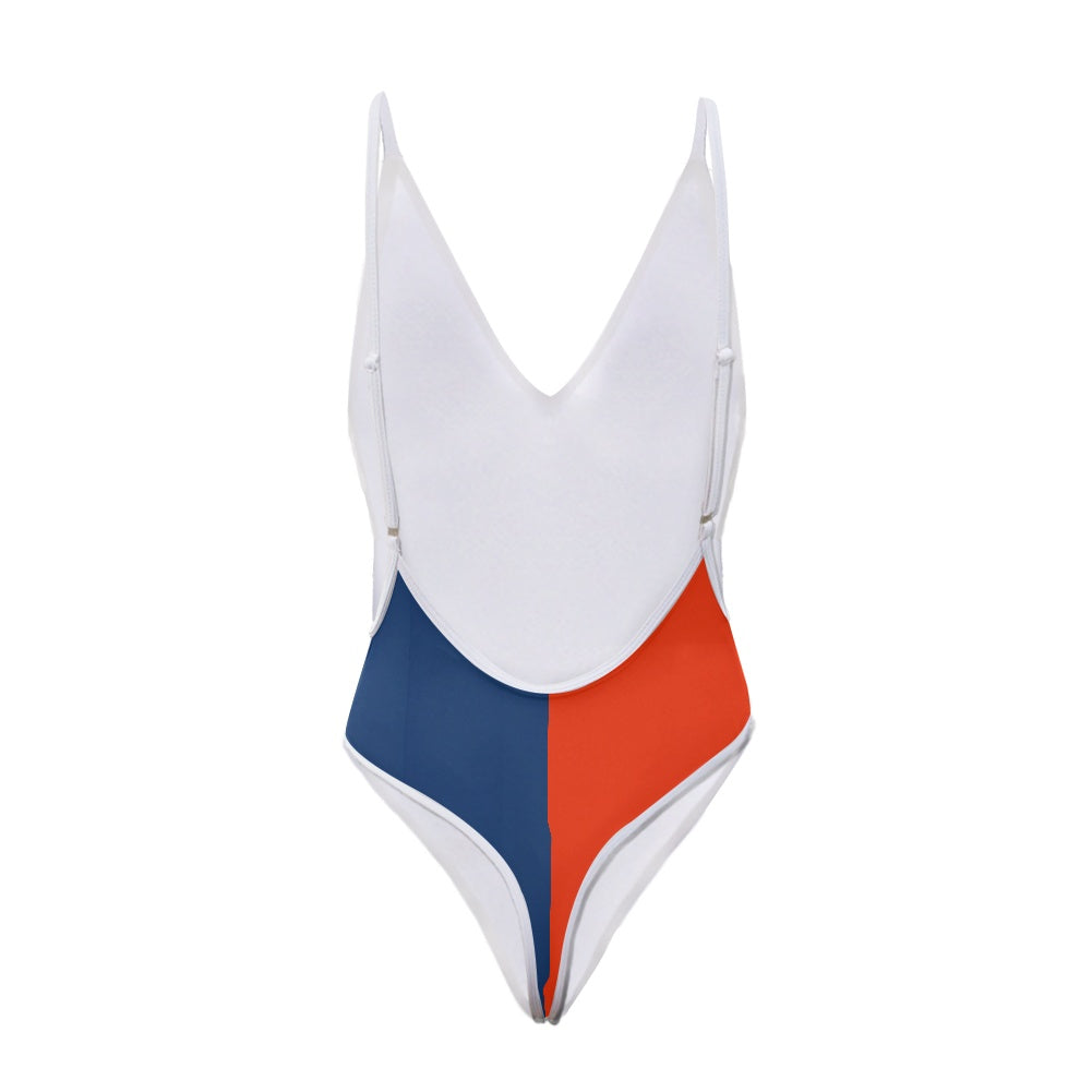 Tennessee Flag Inspired One-Piece Thong Swimsuit