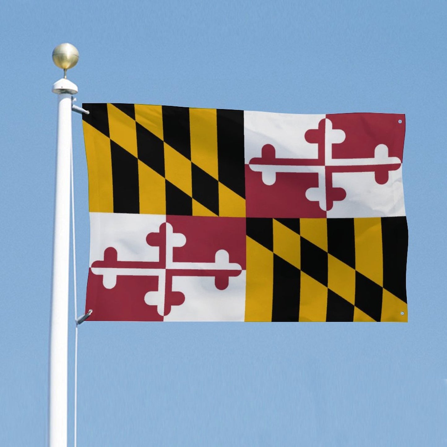 Maryland Flag Inspired Wall Mount Flag with Four Grommets (35x59 in)