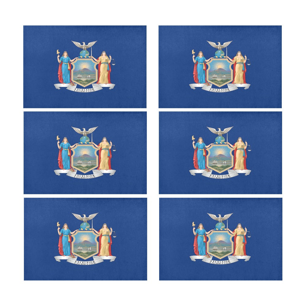 New York Flag Placemats 12" x 18" (Set of 6)