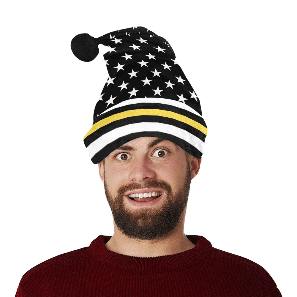 Thin Gold Line Flag Christmas Santa Hat