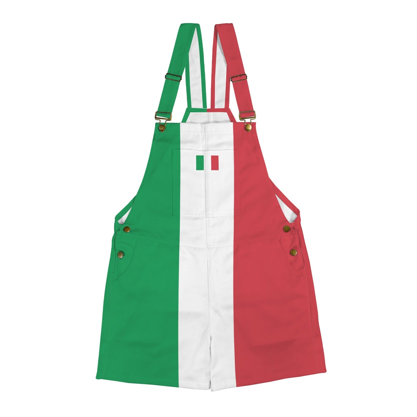 Italy Flag Inspired Unisex Suspender Jumpsuit