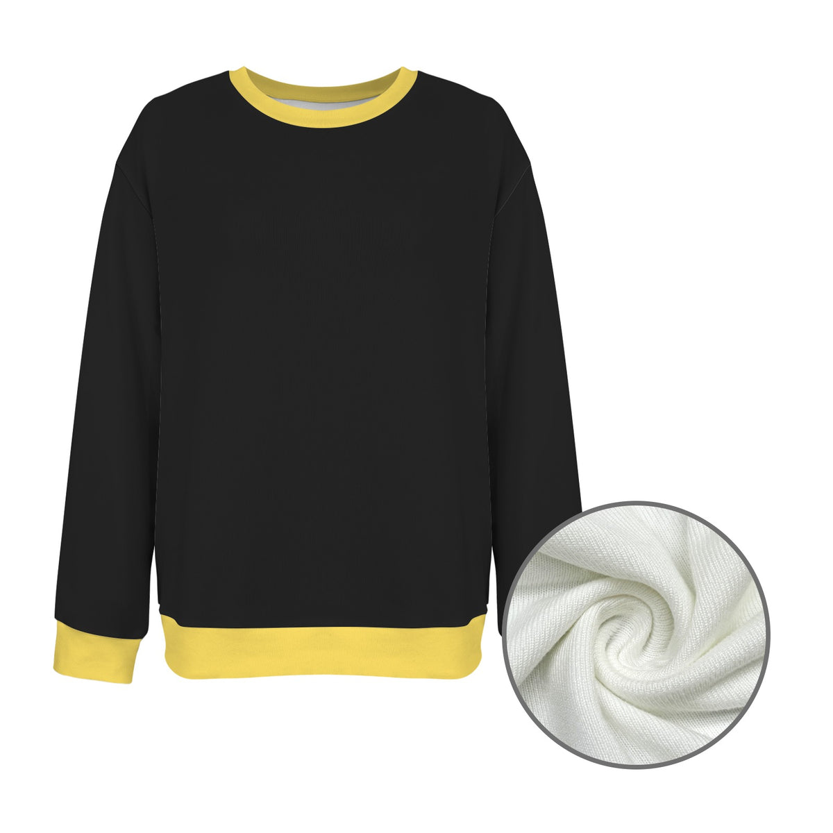 Thin Gold Line Flag Inspired Women's Crew Neck Sweater Printed in the USA