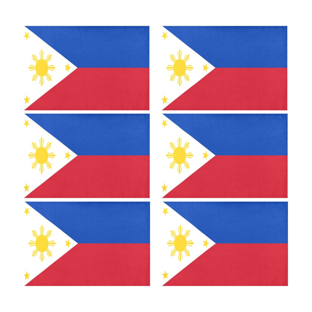 Philippines Flag Placemats 12" x 18" (Set of 6)