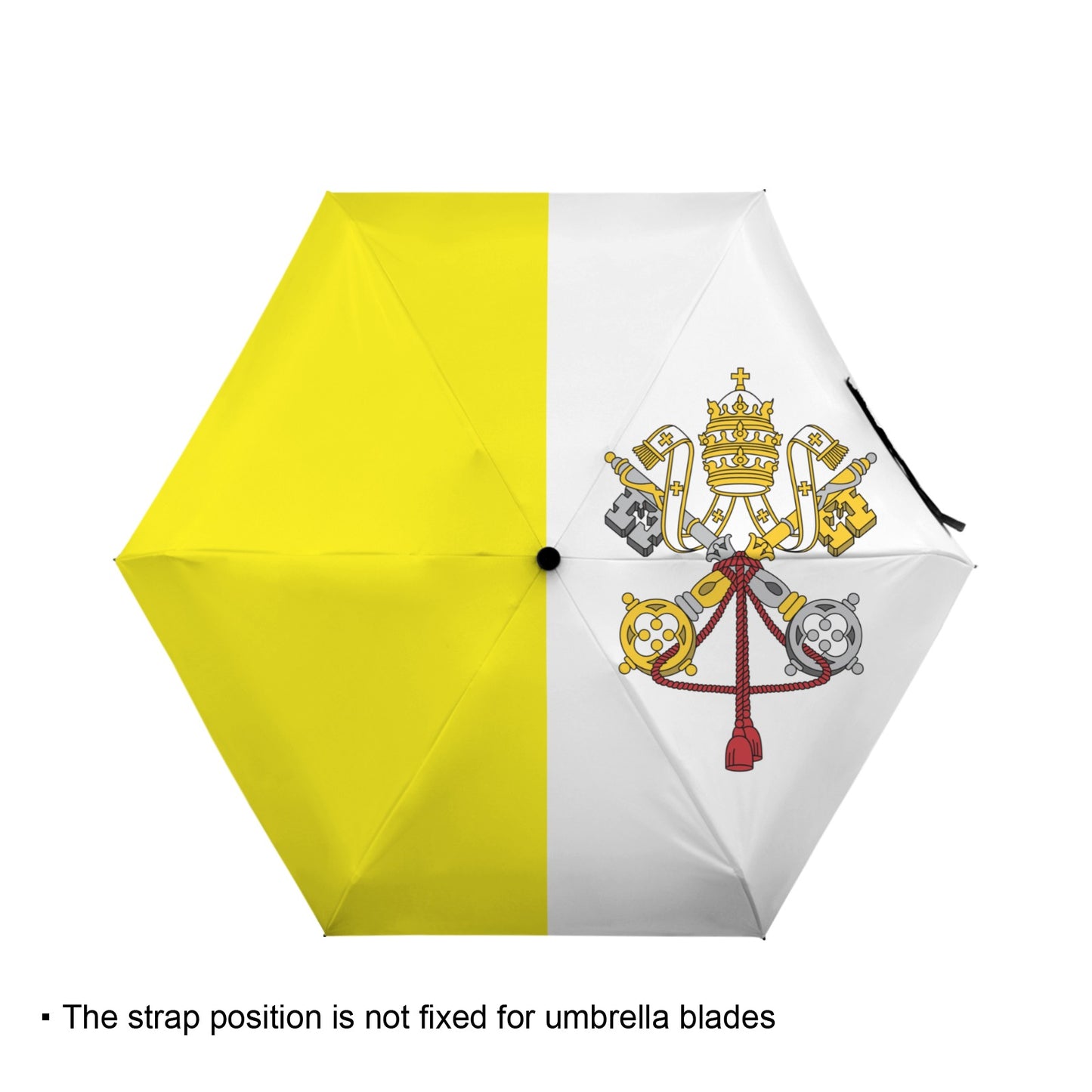 Vatican City Flag Inspired Mini Compact Umbrella