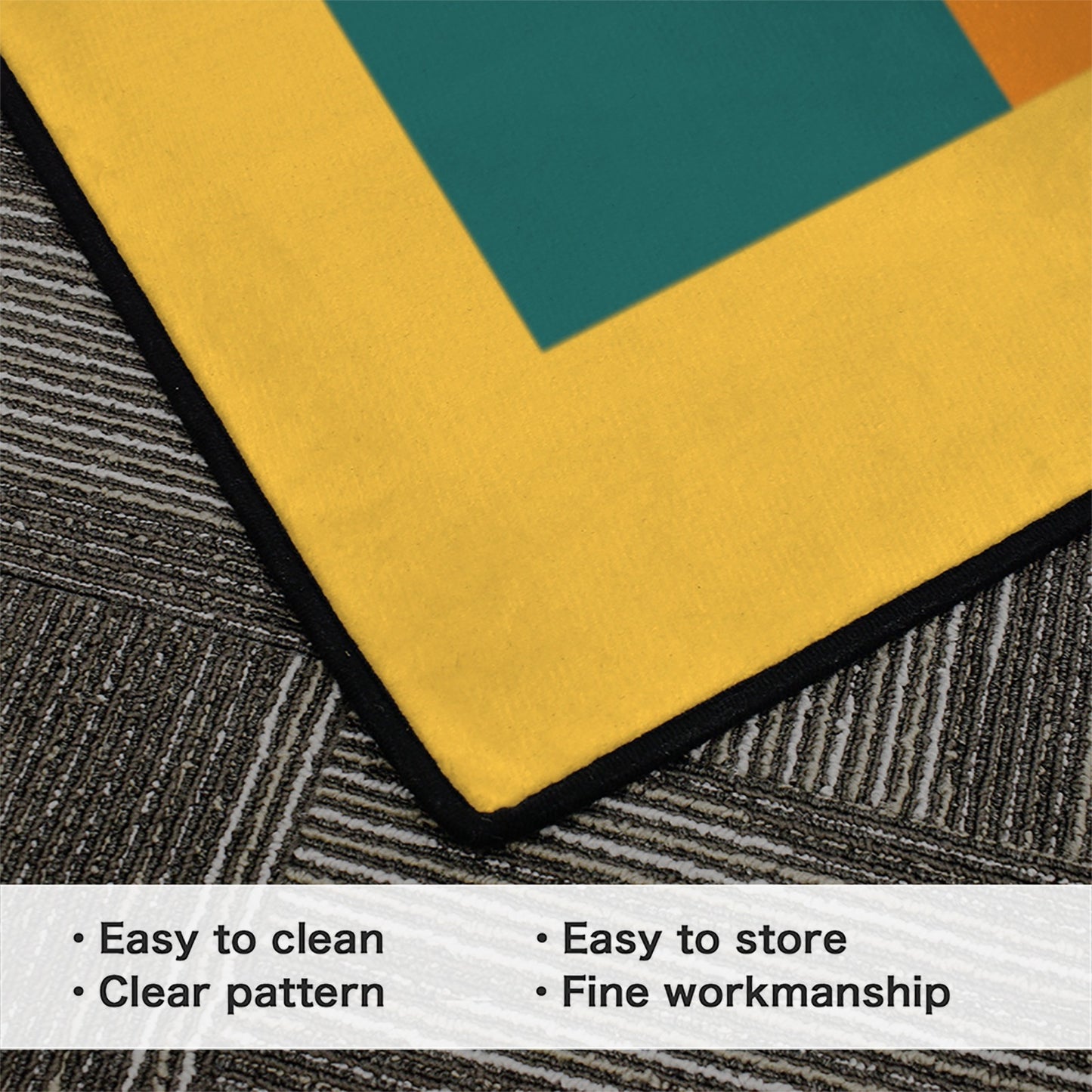 Sri Lanka Flag Inspired 84x60 Inch Area Rug with Black Binding (Made in the USA)