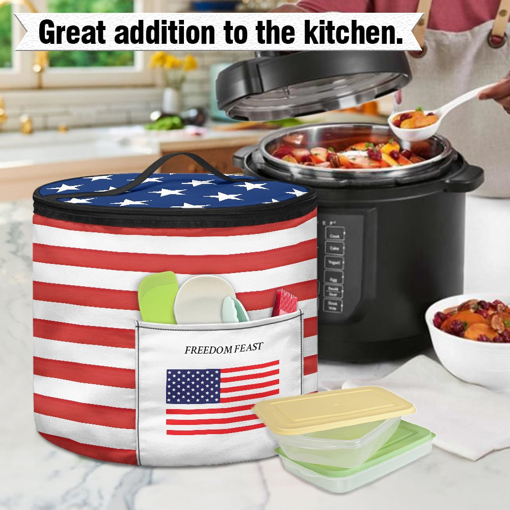 USA/American Flag Inspired Electric Pressure Cooker Insulation Bag