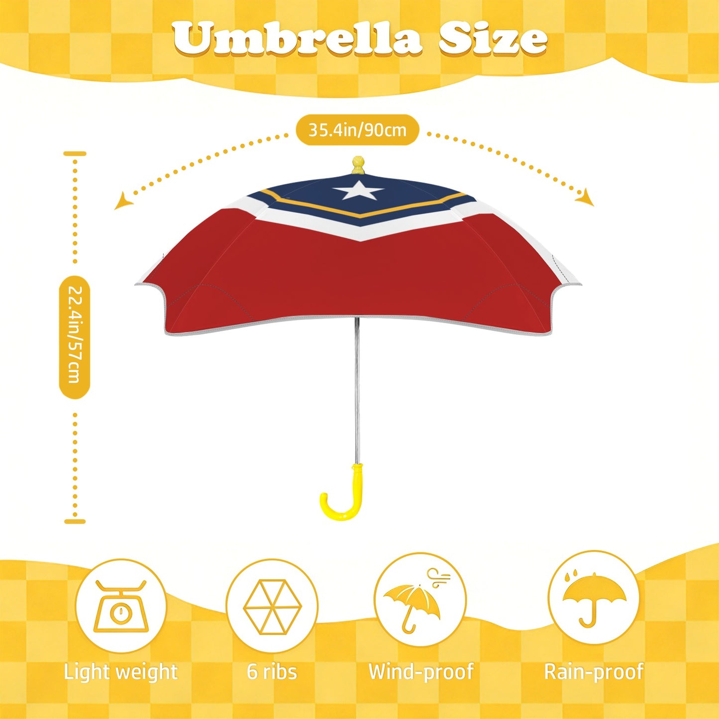 Utah Flag Inspired Kids Safe Round Corner Umbrella