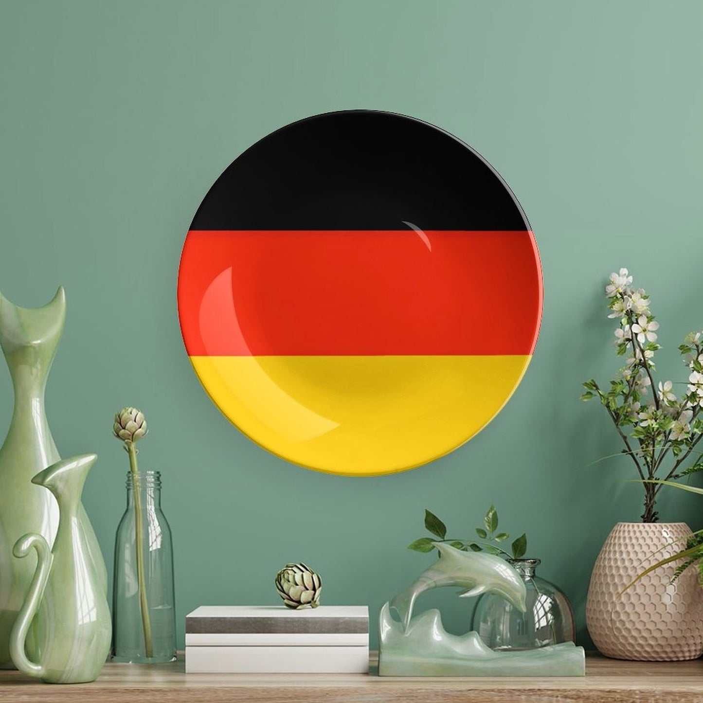 Germany Flag Inspired Bone China Decorative Plate