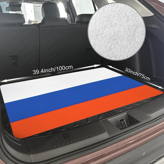 Russia Flag Inspired Car Trunk Mat 100 × 75 cm / 39.4 × 30 in Printed in the USA