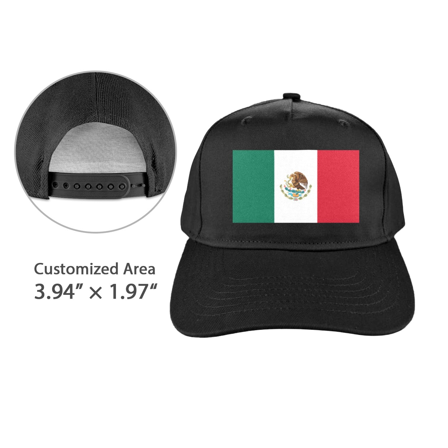 Mexico Flag Inspired Baseball Cap | Ships from USA
