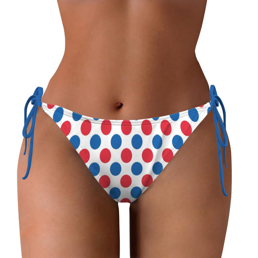 USA/American Flag Inspired Polka Dot Pattern Sexy Halter Bikini Bottom