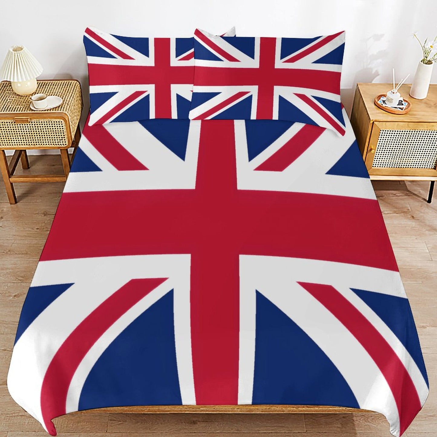 UK/Great Britain Flag Inspired 3-Piece Bedding Set (1 Duvet Cover + 2 Pillow Shams) – 102"×90"