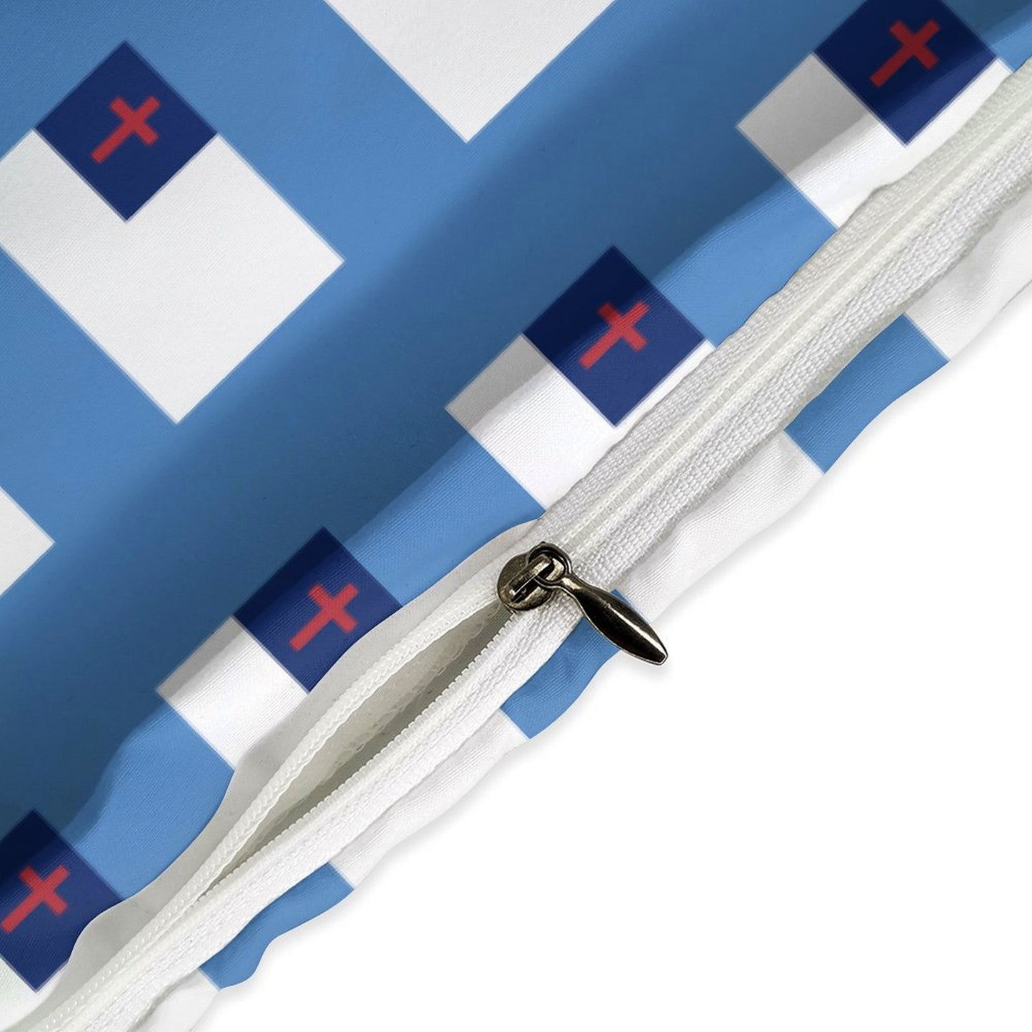 Christian Flag Inspired 3-Piece Bedding Set (1 Duvet Cover + 2 Pillow Shams) – 102"×90"