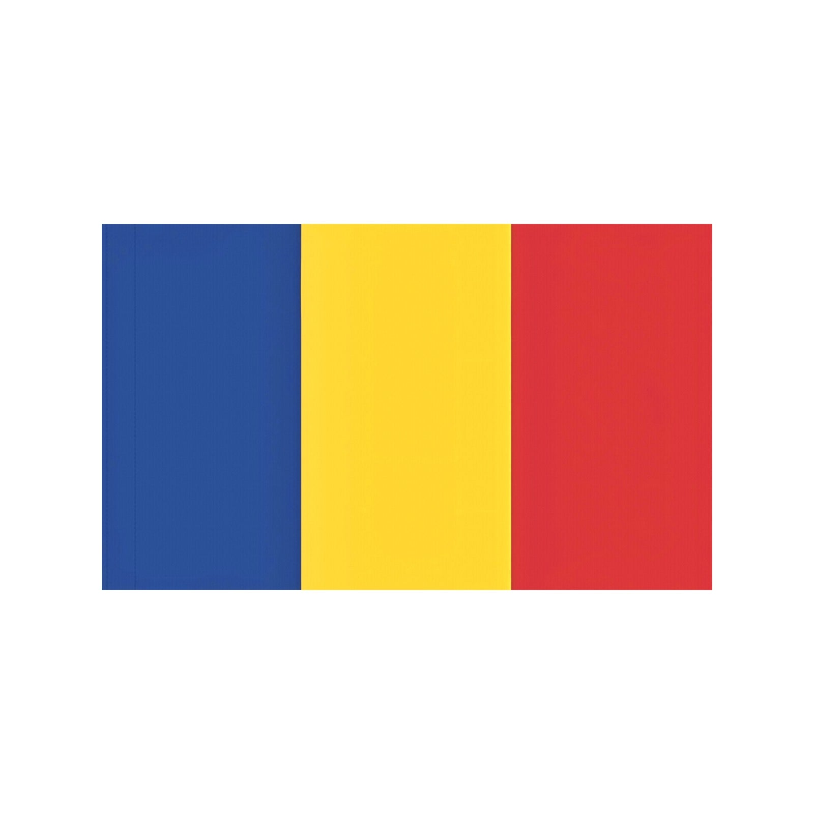 Luv My Flag: Blue, yellow, red vertical stripes flag.