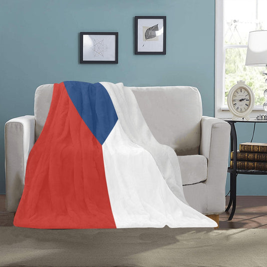 Cozy throw blanket with Czech flag design, Luv My Flag.