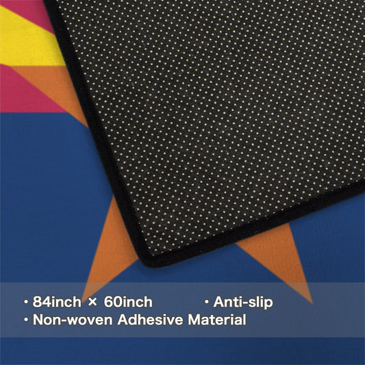 Arizona Flag Inspired 84x60 Inch Area Rug with Black Binding (Made in the USA)