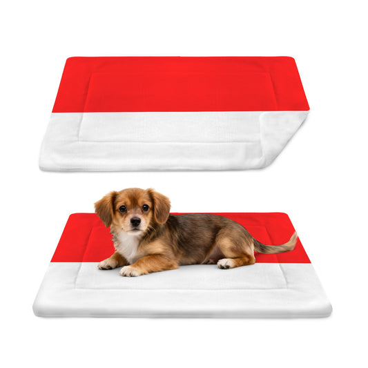 Indonesia Flag Inspired Pet Mat 25x18inch (Made in the USA)