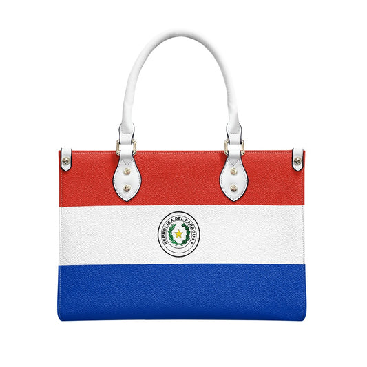 Paraguay Flag Bag With Flair Today – PU Leather Purse for Work or Play - Luv My Flag