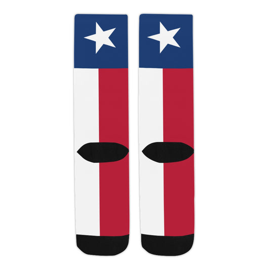 Texas Flag Inspired Socks Printed in the USA Crew Socks | Ships from USA