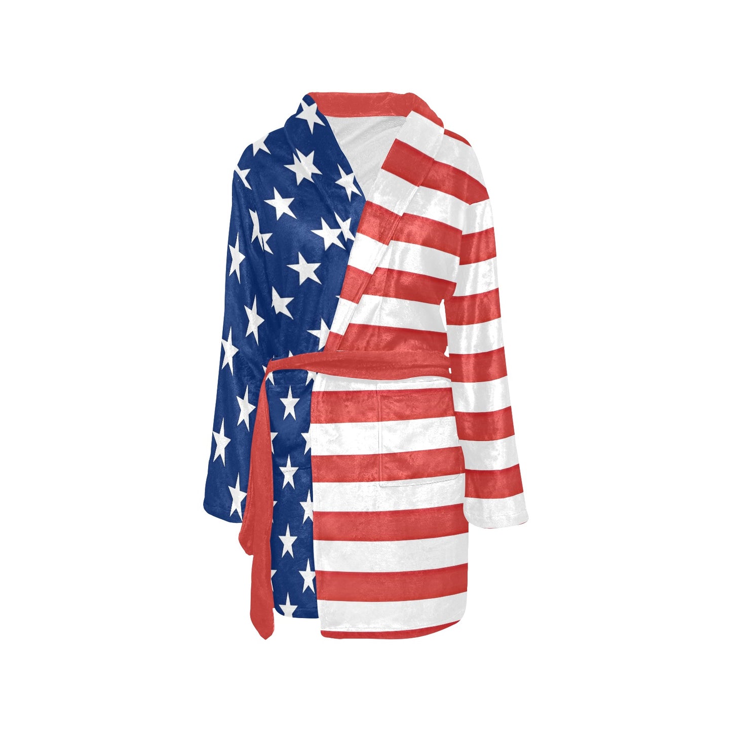 USA/American Flag Inspired Women's Fleece Robe