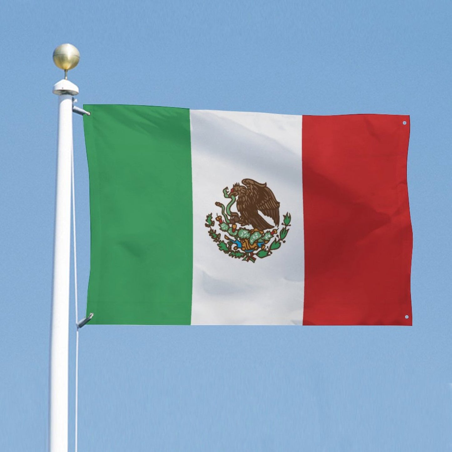 Mexico Flag Inspired Wall Mount Flag with Four Grommets (35x59 in)