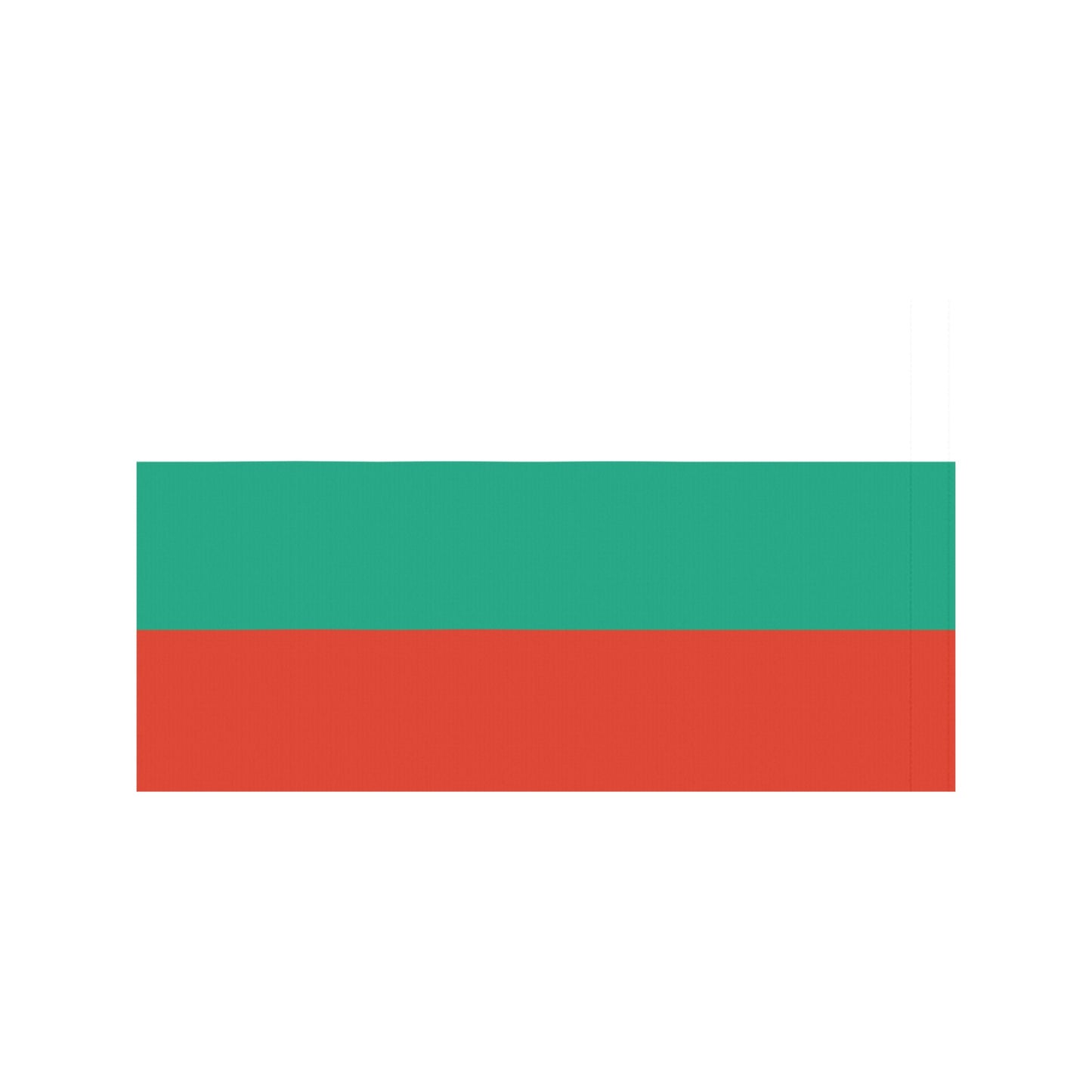 Three horizontal stripes: white, green, red. Luv My Flag.