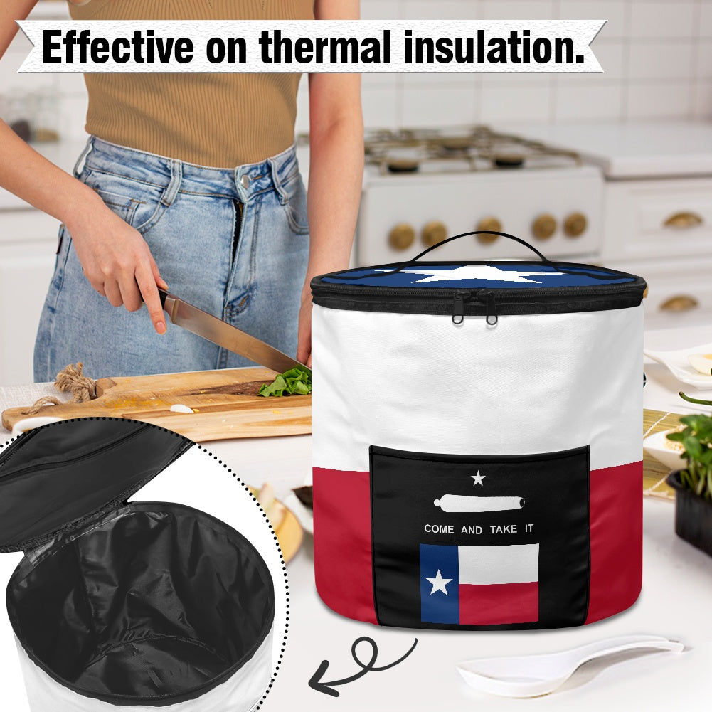 Texas & Come and Take It Flag Inspired Electric Pressure Cooker Insulation Bag