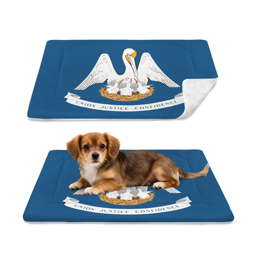 Louisiana Flag Inspired Pet Mat 25x18inch (Made in the USA)