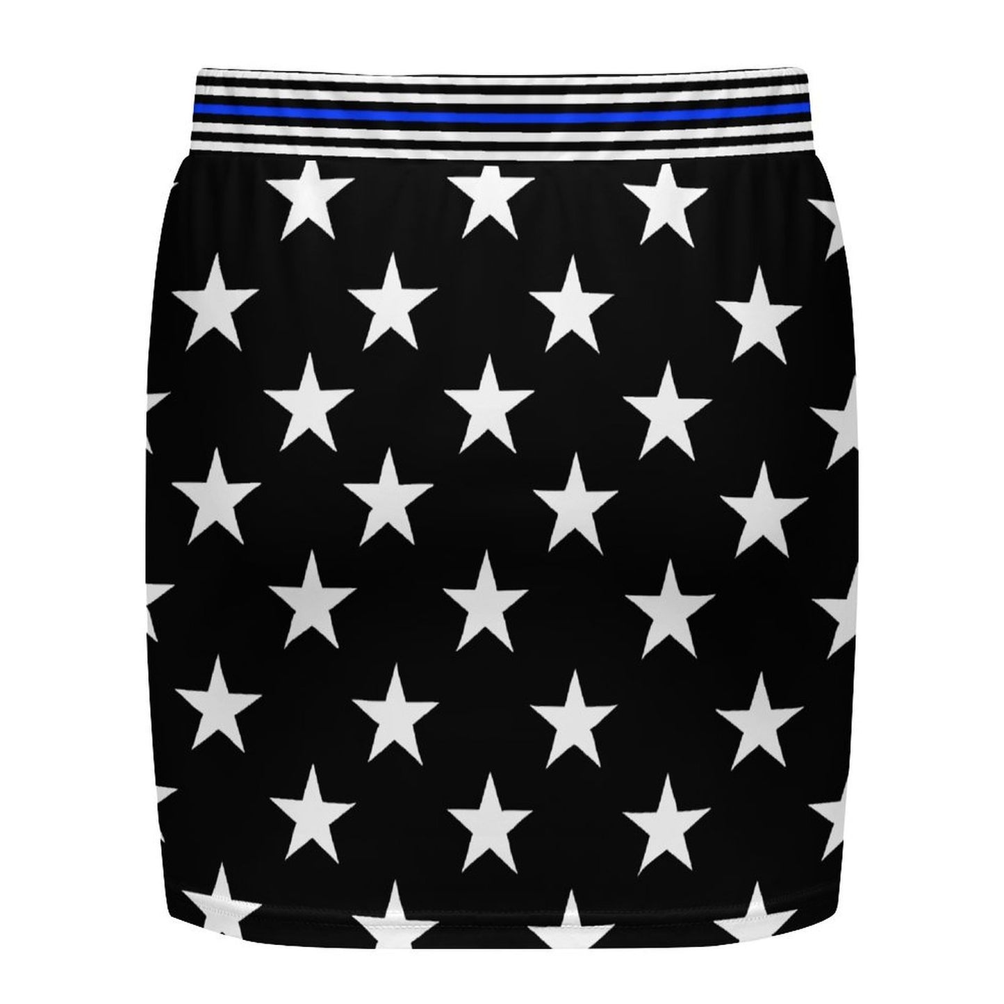 Thin Blue Line Flag Inspired Women's Mini Skirt