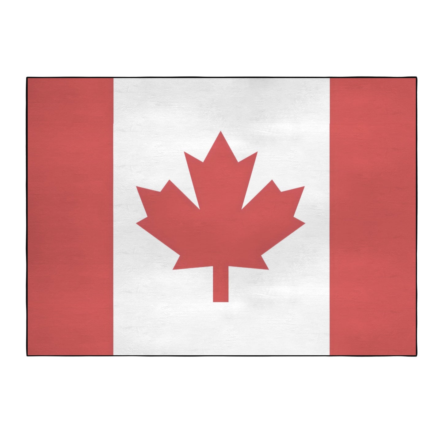 Canada Flag Inspired 84x60 Inch Area Rug with Black Binding (Made in the USA)