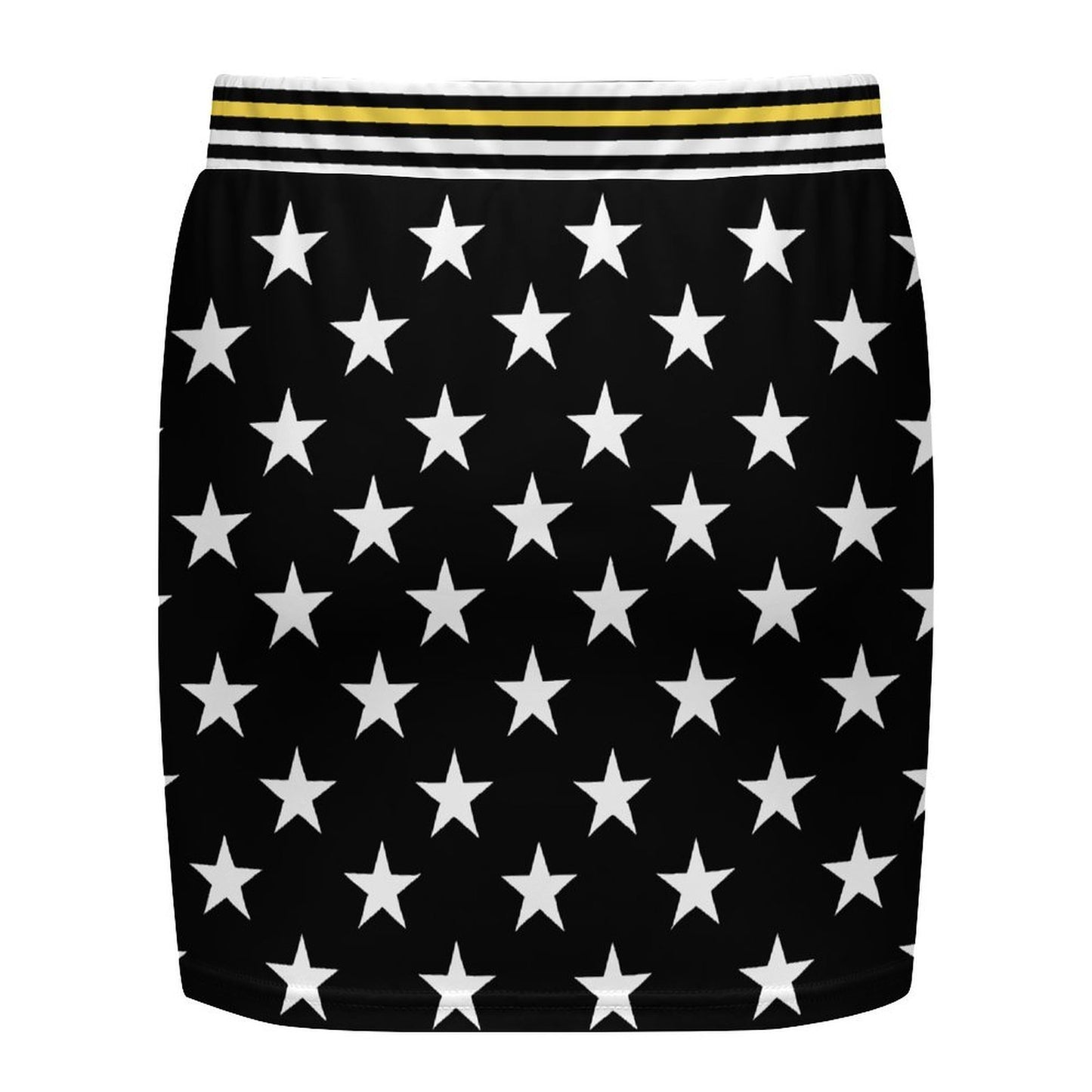 Thin Gold Line Flag Inspired Women's Mini Skirt