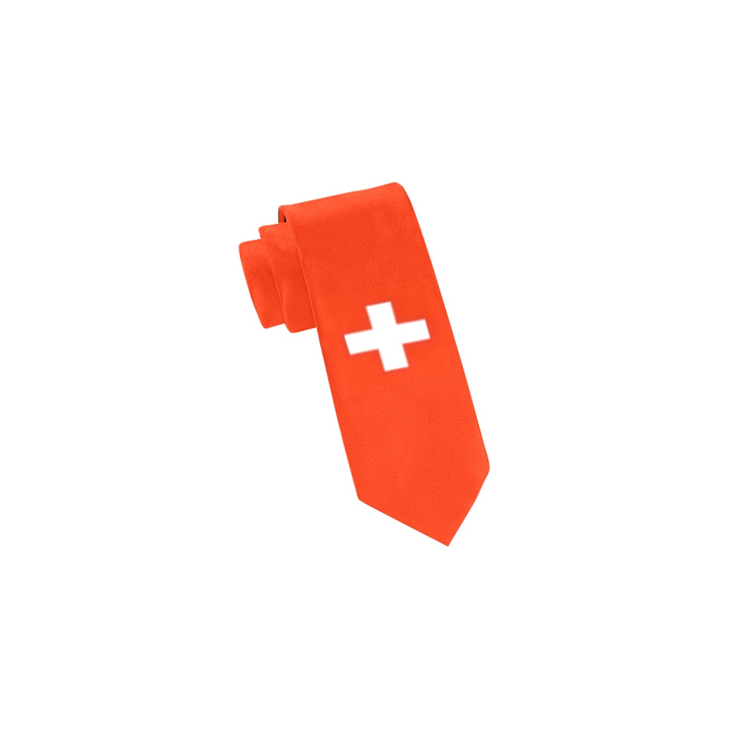 Switzerland Flag Inspired Classic Necktie (Two Sides)