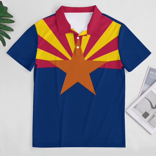 Arizona Flag Inspired Women's Straight Fit Polo Shirt