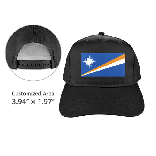 Marshall Islands Flag Inspired Baseball Cap | Printed in the USA