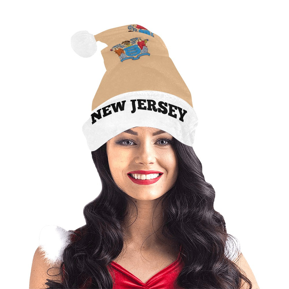 New Jersey Flag Christmas Santa Hat