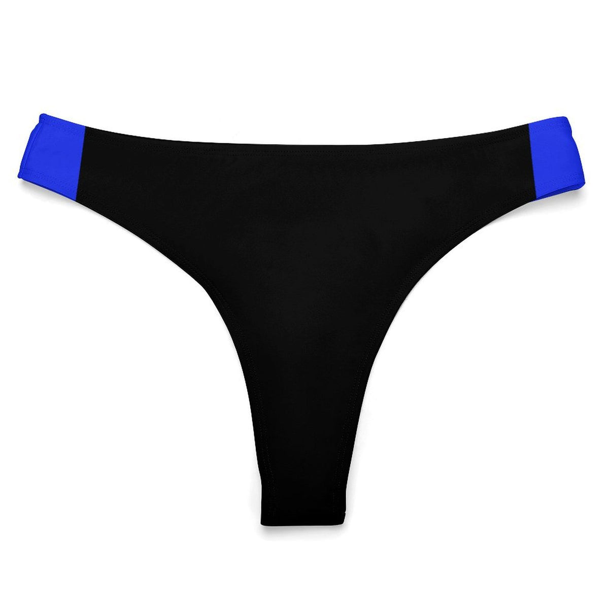 Thin Blue Line Flag Inspired T-Back Thong Bikini Style-2